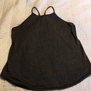 Lululemon gray workout high neck tank size 10